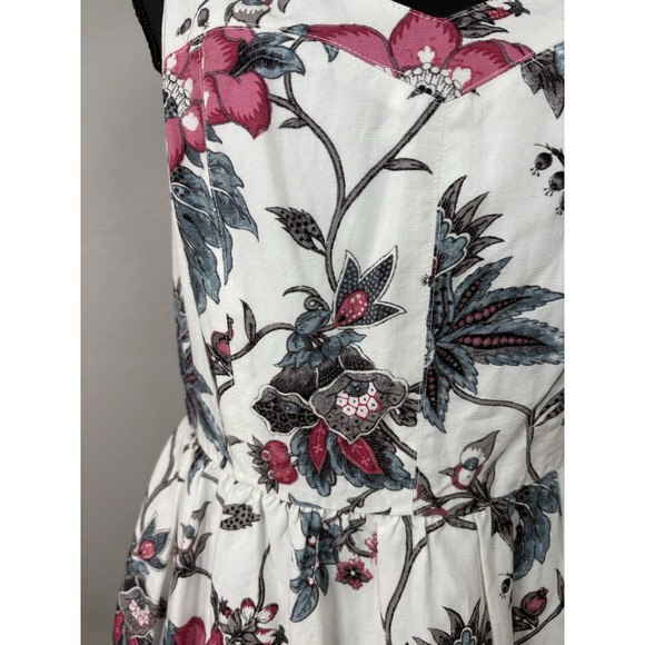NWT Ann Taylor LOFT Linen Floral Womens Dress Size 4 Sweetheart Resort Vacation - Picture 3 of 8